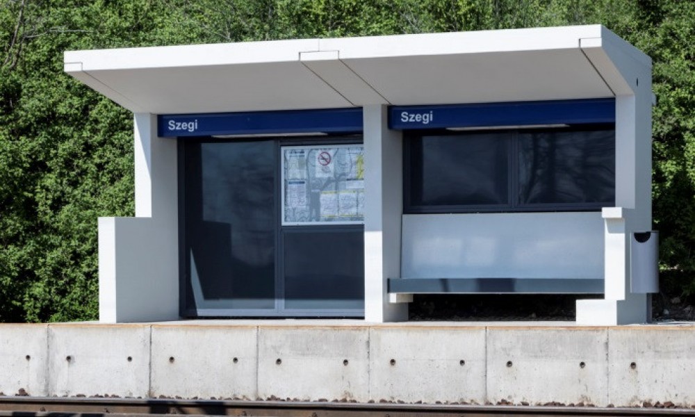 Railway station in Hungary (Mezőzombor - Sátoraljaújhely)